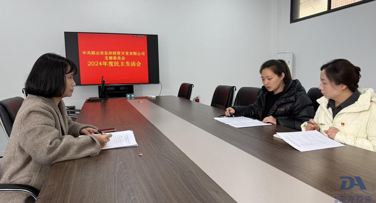 中共眉山市東岸投資開(kāi)發(fā)有限公司支委會(huì )召開(kāi)2024年度黨員領(lǐng)導